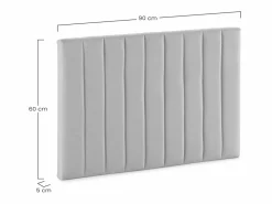 VS Venta-stock Cabecero Eris tapizado 90x60 cm Gris oscuro Gris antracita Best