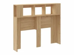 vidaxl Cabecero Y Puente De Cama|Cabecero LED madera ingeniería roble Sonoma 120x18,5x103,5 cm