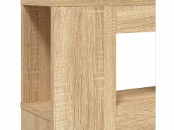 Cabecero LED madera ingeniería roble Sonoma 220x18,5x103,5 cm^Clicnbuy New