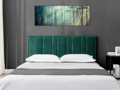 Vente-unique Cabecero moderno de 180 cm en terciopelo Verde abeto HERMINE Verde pino New