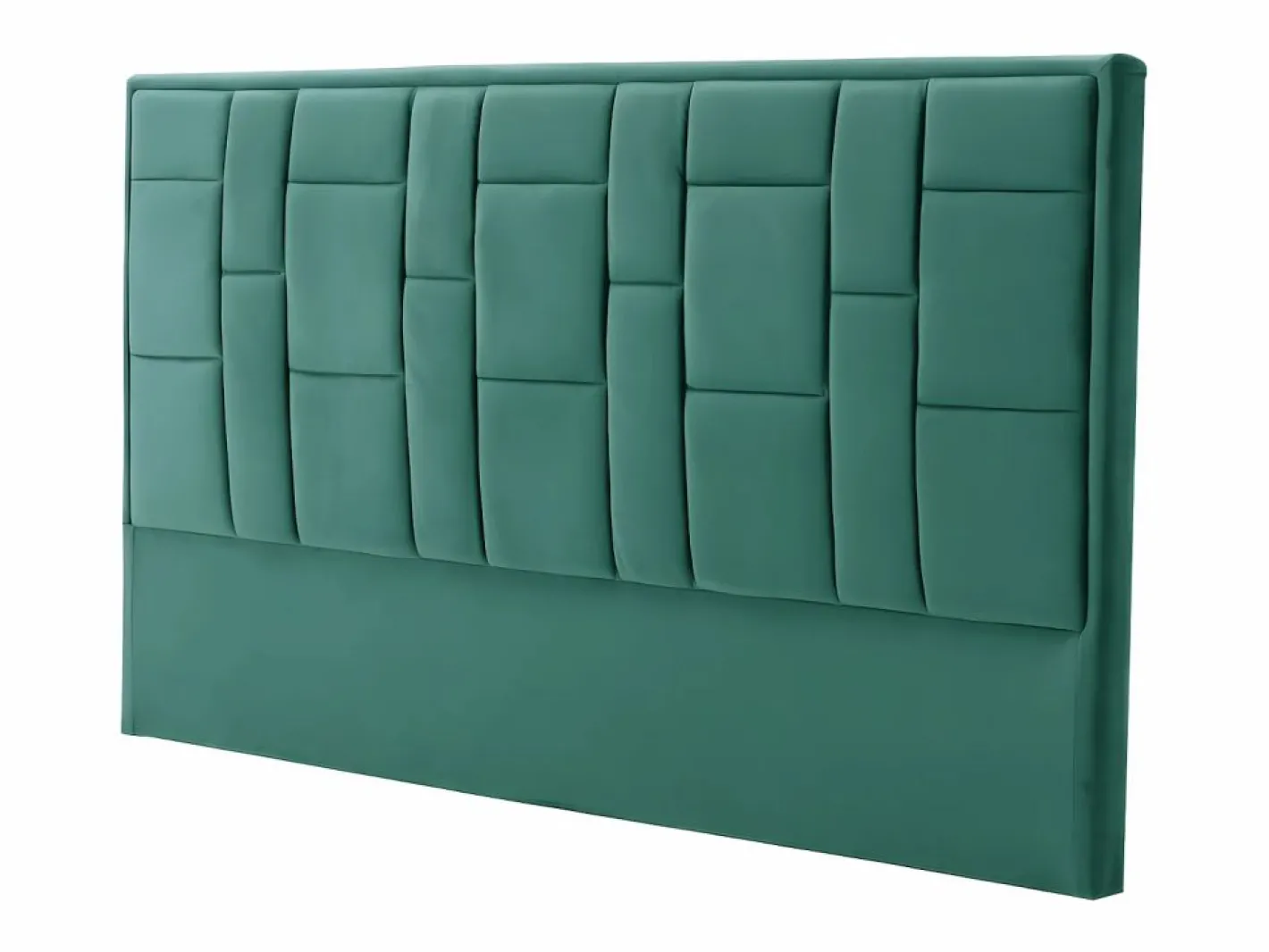Vente-unique Cabecero Y Puente De Cama|Cabecero moderno Hermine de 160 cm en terciopelo