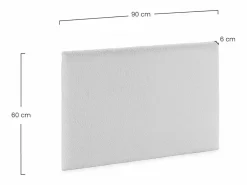 VS Venta-stock Cabecero Niebla 90x60 cm tela borreguito Beige Discount