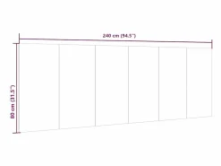 vidaxl Cabecero pared madera contrachapada roble Sonoma 240x1,5x80cm Color natural claro Hot