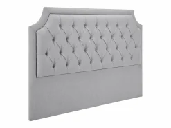 Vente-unique Cabecero tapizado 200 cm en tela gris - JOHENE Gris claro Online
