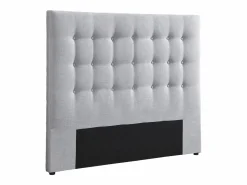 Vente-unique Cabecero Y Puente De Cama|Cabecero tapizado 160 cm en tela - FRANCESCO