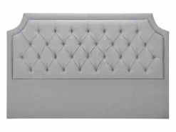 Vente-unique Cabecero tapizado 170 cm en tela gris - JOHENE Gris claro Sale
