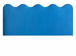 Cabecero tapizado forma ondulada azul prussia 160x73,5cm^ Discount