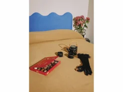 Cabecero tapizado forma ondulada azul prussia 160x73,5cm^ Discount