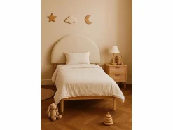 Cabecero tapizado infantil tejido teddy MOON Beige Sale