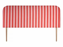 Cabecero tapizado terciopelo a rayas rojas y s 160x97cm^ Discount