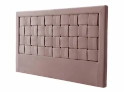 Vente-unique Cabecero tejido de 160 cm, terciopelo viejo. JENNA Rosa Sale