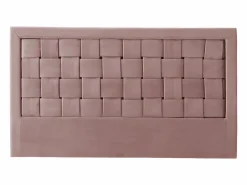 Vente-unique Cabecero tejido de 160 cm, terciopelo viejo. JENNA Rosa Sale