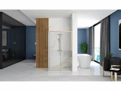 Rea Cabina De Ducha + Plato De Ducha Solar Gold 80X100 Dorado