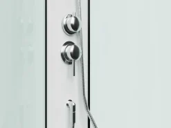 Cabina de ducha cuadrada - Negro y blanco - L80 x L80 x Alt. 225 cm - SAMABI^Shower & Design Hot