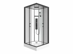 Cabina de ducha de esquina hidromasaje cuadrada, Ancho 90 x Prof. 90 x Alt. 215 cm, TANITO^Shower & Design Online