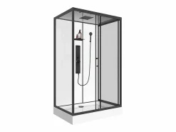 Cabina de ducha de hidromasaje rectangular, Ancho 110 x Prof. 80 x Alt. 215 cm, SULIPA^Shower & Design Hot
