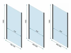 Rea Cabina De Ducha De Pared Rapid Slide 130X80 Chrome Gris Discount