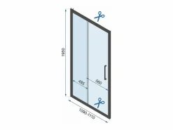 Cabina De Ducha De Pared Rapid Slide Chrome 100X80^Rea Outlet