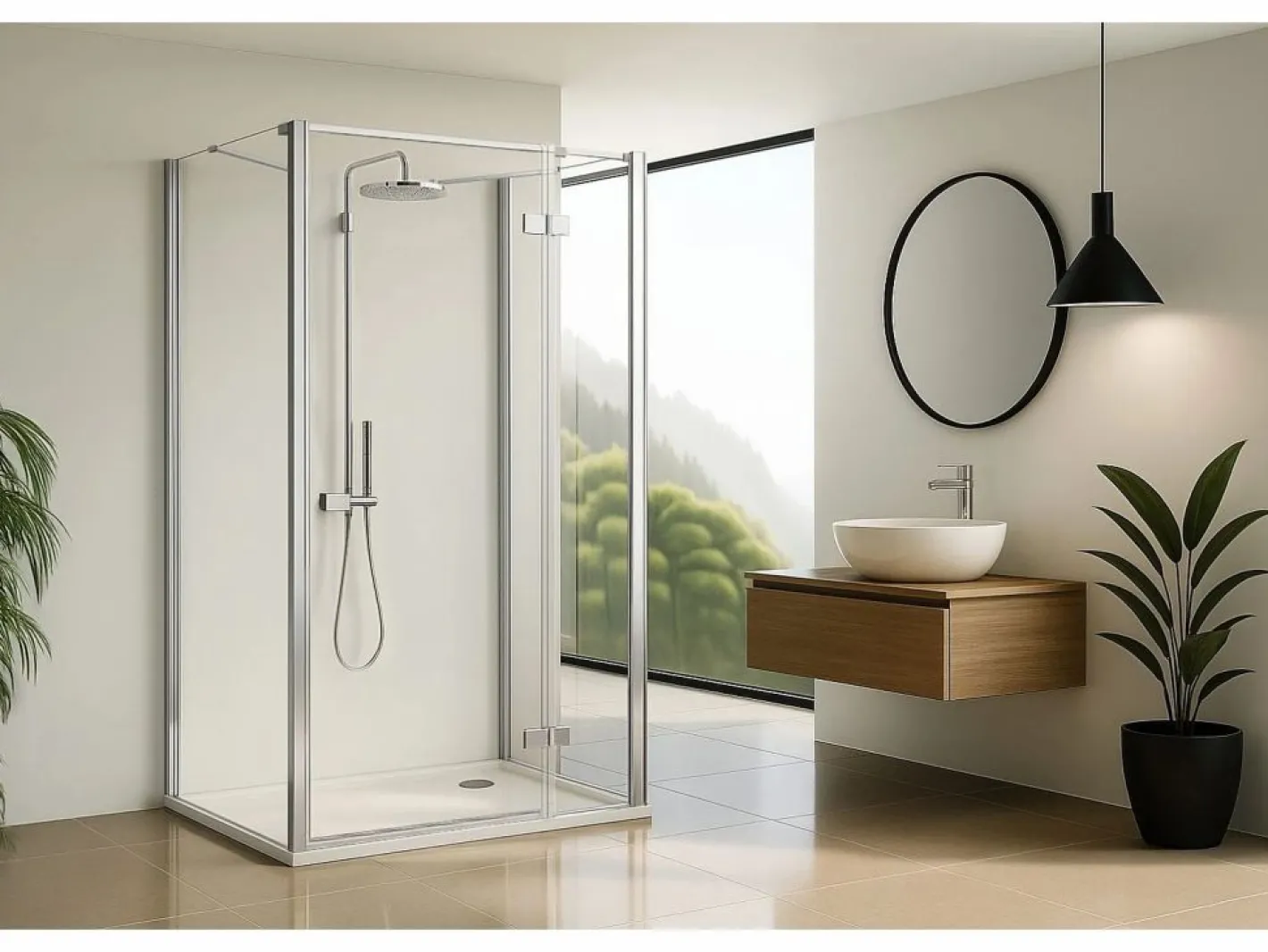 Rea Cabina De Ducha|Cabina De Ducha De Pared Atlas Chrome 120X100 Left