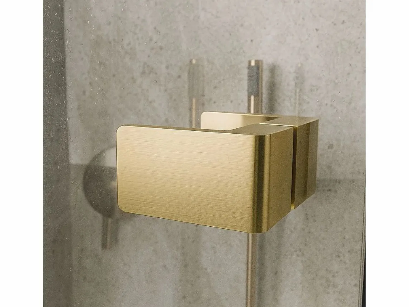 Cabina De Ducha De Pared Atlas Brush Gold 80X80 Left^Rea Hot