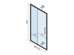 Rea Cabina De Ducha De Pared Rapid Slide Chrome 140X80 Plateado Sale