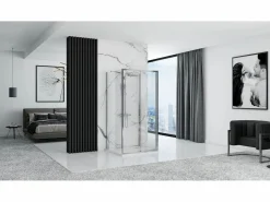 Rea Cabina De Ducha De Pared Rapid Slide 160X100 Chrome Gris Discount