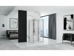 Rea Cabina De Ducha De Pared Rapid Slide 160X80 Chrome Gris Outlet