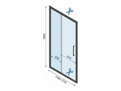 Rea Cabina De Ducha De Pared Rapid Slide 160X80 Chrome Gris Outlet