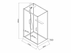 Shower & Design Cabina De Ducha|Cabina de ducha esquinera reversible, , L110 x l80 x H225 cm, ZODANI