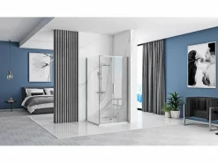 Rea Cabina De Ducha Esquinera Rapid Slide 160X180 Chrome Gris Hot