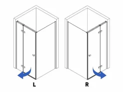 Rea Cabina De Ducha Atlas Chrome 100X80 Right Plateado Outlet