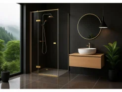 Cabina De Ducha Atlas Brush Gold 120X90 Left^Rea Online