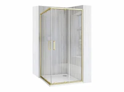 Rea Mampara De Ducha|Cabina De Ducha City 80X80 Brush Gold