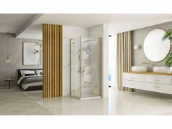 Rea Cabina De Ducha Hugo 80X80 Brush Gold Dorado Clearance