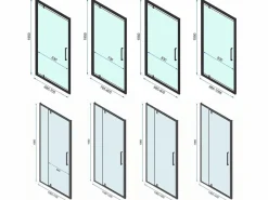 Cabina De Ducha Rapid Swing 100x80 Black^Rea
