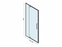 Cabina De Ducha Rapid Swing 100x80 Black^Rea