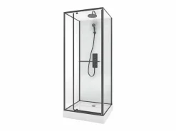 Shower & Design Cabina De Ducha|Cabina de ducha reversible con altura ajustable, L80 x Ancho80 x Altura213/232 cm, SAVITO
