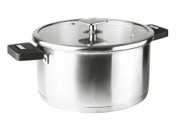 Cacerola de acero inoxidable de 24 cm con mango desmontable y sistema Click & Lock - Colección Combi de^Lacor Clearance