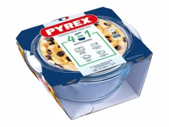 Pyrex Material Y Utensilios De Cocina|Cacerola de vidrio Essentials forma redonda con tapa 1,4L