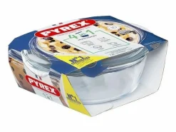 Pyrex Material Y Utensilios De Cocina|Cacerola de vidrio Essentials forma redonda con tapa 1,4L