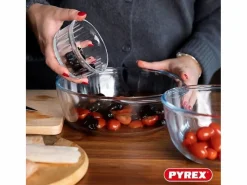Pyrex Cacerola de vidrio Essentials forma redonda con tapa 2,1L Transparente Hot
