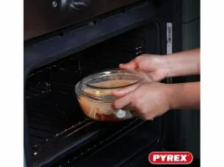 Pyrex Cacerola de vidrio Essentials forma redonda con tapa 2,1L Transparente Hot