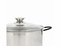 Material Y Utensilios De Cocina|Cacerola Sensory Quid con tapa de cristal acero inoxidable Ø18 cm