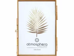 Atmosphera Cadre photo en métal - 10 x 15 cm - Doré Dorado Discount