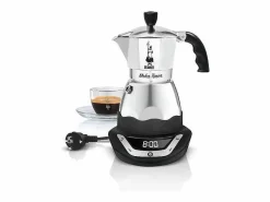 Bialetti Cafetera Eléctrica Moka Timer 3T - Programable con Pantalla LED Plateado Discount