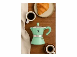 Cafetera Italiana Pezzetti Bellexpress 6 Tazas Aluminio Turquesa Todos los Fuegos Incluido Inducción Azul turquesa