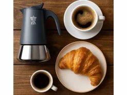Cafetera Italiana PEZZETTI STEELEXPRESS 4 Tazas Acero Inoxidable Todos Fuegos Inducción Plateado Clearance
