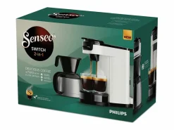 Philips Pequeño Electrodoméstico|Cafetera Senseo 2 en 1 con filtro y cápsulas, jarra térmica, Crema Plus