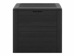 Cagnes-sur-Mer Caja de almacenaje de jardín polipropileno marrón 58,5x46x55 cm^Garden Furniture Online