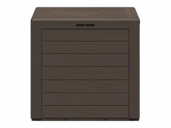 Cagnes-sur-Mer Caja de almacenaje de jardín polipropileno marrón 58,5x46x55 cm^Garden Furniture Online